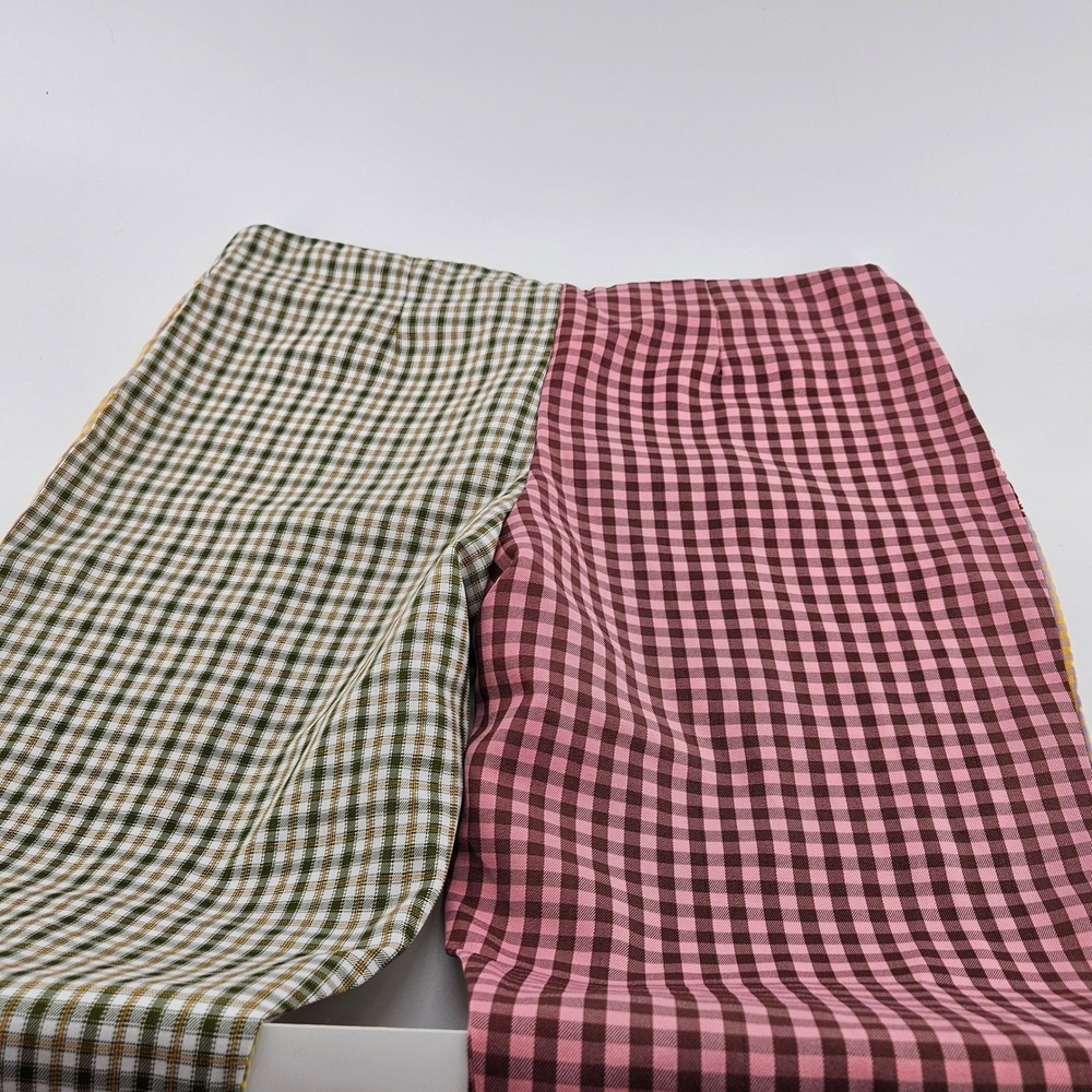 The Ragged Priest Patchwork Flare Pants Festival Boho Daisy Gingham Sz 12 Hippie - Picture 6 of 10